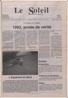 Le Soleil de Colombie, January 10, 1992
