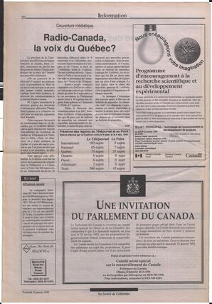 Le Soleil de Colombie, January 10, 1992, page 20