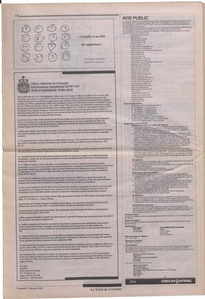 Le Soleil de Colombie, January 10, 1992, page 18