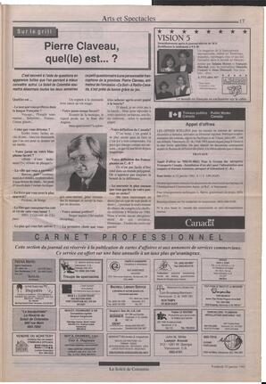 Le Soleil de Colombie, January 10, 1992, page 17