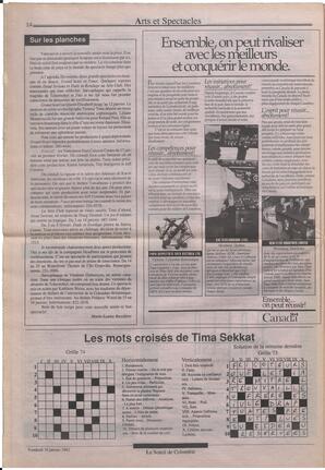 Le Soleil de Colombie, January 10, 1992, page 14