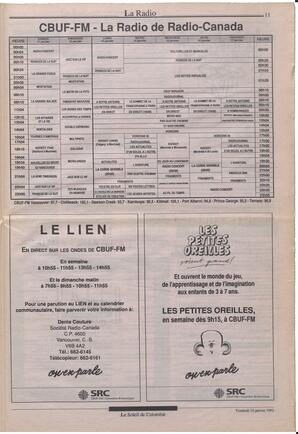 Le Soleil de Colombie, January 10, 1992, page 11