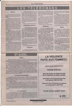 Le Soleil de Colombie, January 10, 1992, page 10