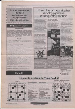 Le Soleil de Colombie, December 20, 1991, page 20