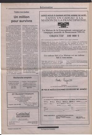 Le Soleil de Colombie, December 13, 1991, page 4