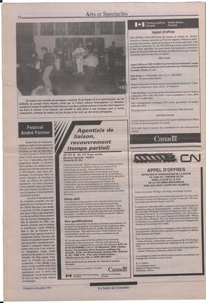 Le Soleil de Colombie, December 6, 1991, page 18