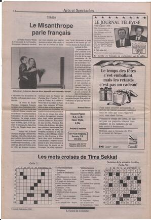 Le Soleil de Colombie, December 6, 1991, page 14