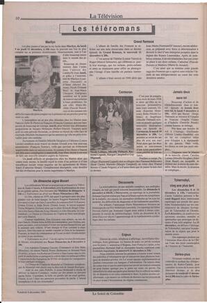 Le Soleil de Colombie, December 6, 1991, page 10