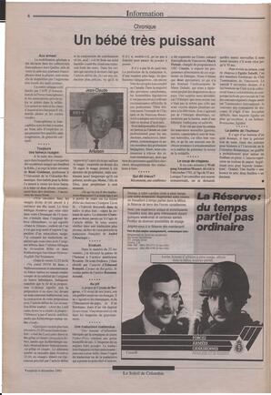 Le Soleil de Colombie, December 6, 1991, page 4