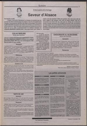 Le Soleil de Colombie, November 15, 1991, page 15