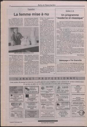 Le Soleil de Colombie, November 15, 1991, page 14