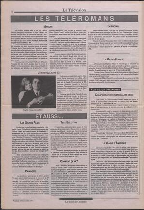 Le Soleil de Colombie, November 15, 1991, page 8