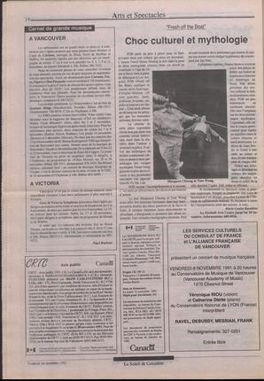 Le Soleil de Colombie, November 1, 1991, page 14