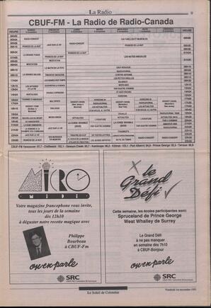 Le Soleil de Colombie, November 1, 1991, page 9
