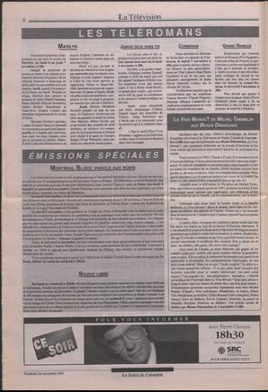 Le Soleil de Colombie, November 1, 1991, page 8