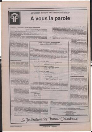 Le Soleil de Colombie, October 25, 1991, page 16