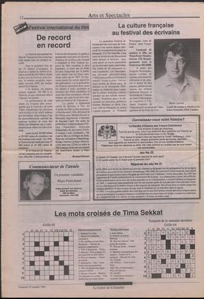 Le Soleil de Colombie, October 25, 1991, page 12
