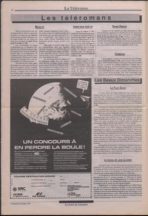 Le Soleil de Colombie, October 25, 1991, page 8