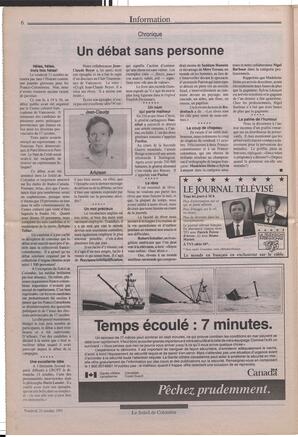 Le Soleil de Colombie, October 25, 1991, page 6