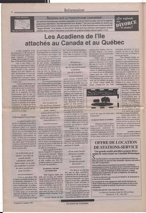 Le Soleil de Colombie, October 25, 1991, page 4