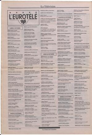 Le Soleil de Colombie, October 16, 1991, page 12