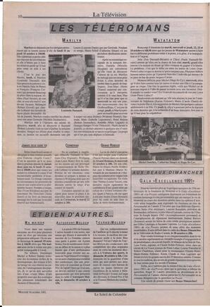 Le Soleil de Colombie, October 16, 1991, page 10