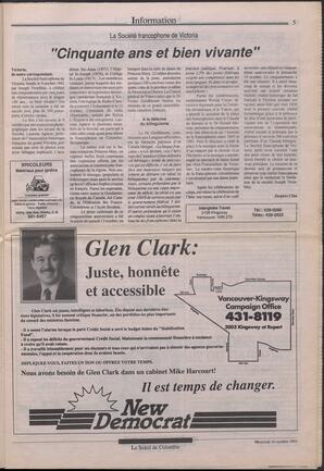 Le Soleil de Colombie, October 16, 1991, page 5