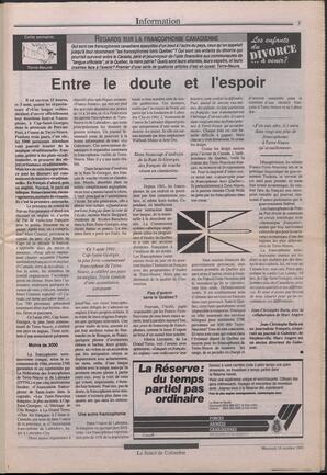 Le Soleil de Colombie, October 16, 1991, page 3