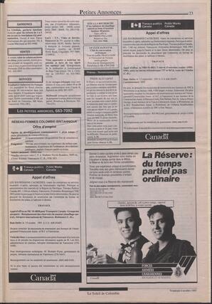 Le Soleil de Colombie, October 4, 1991, page 22