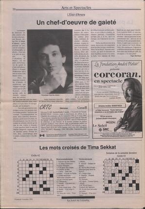 Le Soleil de Colombie, October 4, 1991, page 19