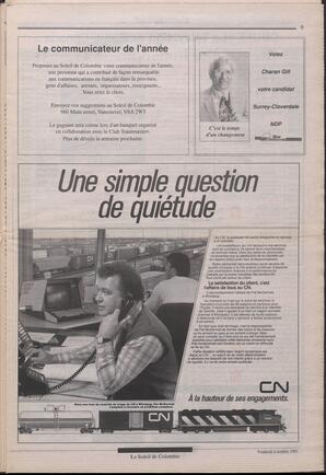 Le Soleil de Colombie, October 4, 1991, page 9