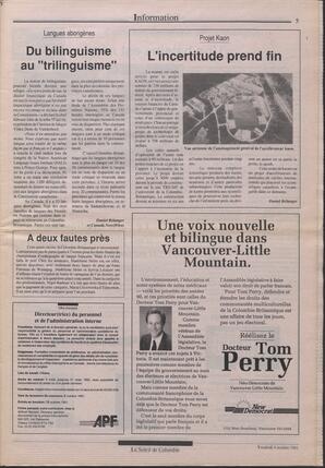 Le Soleil de Colombie, October 4, 1991, page 5