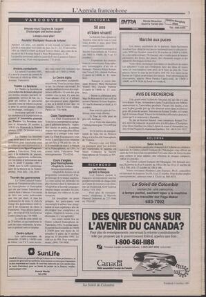 Le Soleil de Colombie, October 4, 1991, page 3
