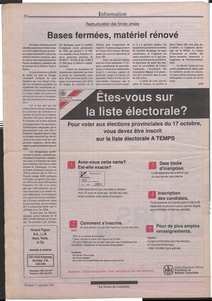 Le Soleil de Colombie, September 27, 1991, page 19