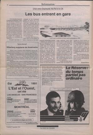 Le Soleil de Colombie, September 27, 1991, page 6