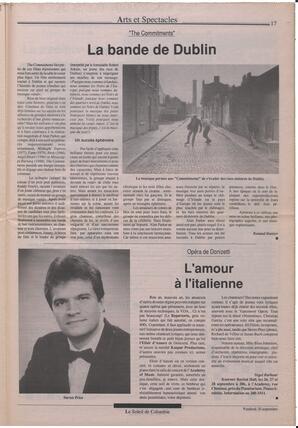 Le Soleil de Colombie, September 20, 1991, page 16