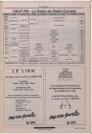 Le Soleil de Colombie, September 20, 1991, page 14