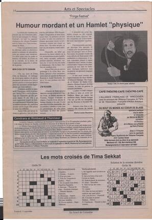 Le Soleil de Colombie, September 13, 1991, page 14