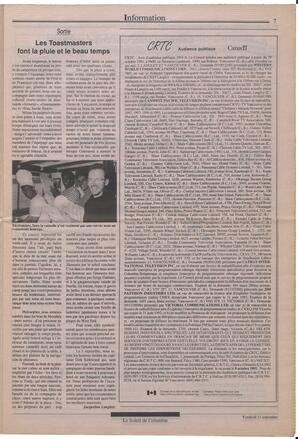 Le Soleil de Colombie, September 13, 1991, page 7