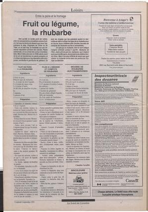 Le Soleil de Colombie, September 6, 1991, page 14