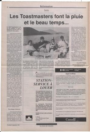Le Soleil de Colombie, September 6, 1991, page 6