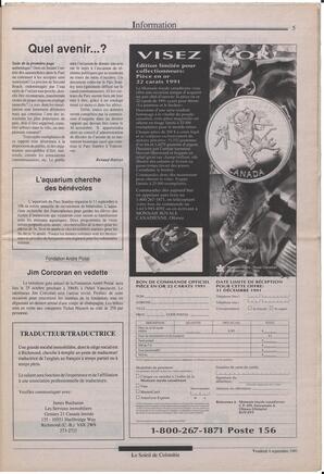 Le Soleil de Colombie, September 6, 1991, page 5
