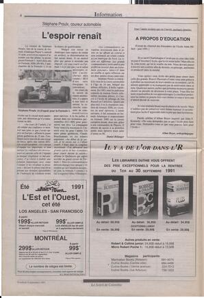 Le Soleil de Colombie, September 6, 1991, page 4