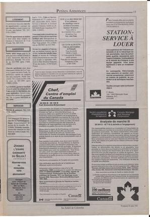 Le Soleil de Colombie, August 30, 1991, page 15
