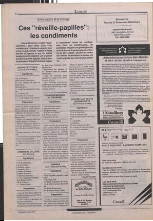 Le Soleil de Colombie, August 30, 1991, page 14
