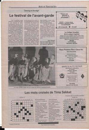 Le Soleil de Colombie, August 30, 1991, page 12