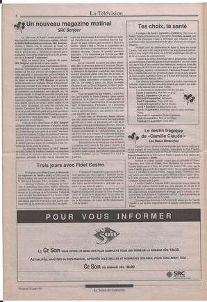 Le Soleil de Colombie, August 30, 1991, page 8