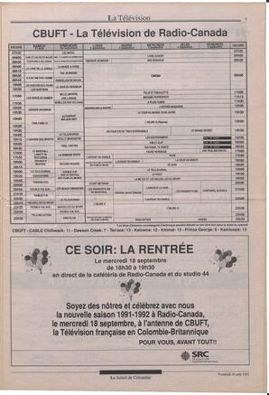 Le Soleil de Colombie, August 30, 1991, page 7