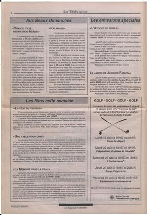 Le Soleil de Colombie, August 16, 1991, page 8