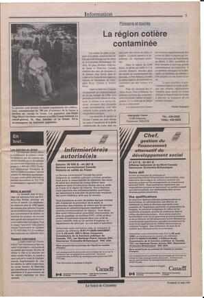 Le Soleil de Colombie, August 16, 1991, page 5
